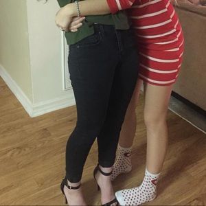 Black Mudd Skinny Jeans/Jeggings